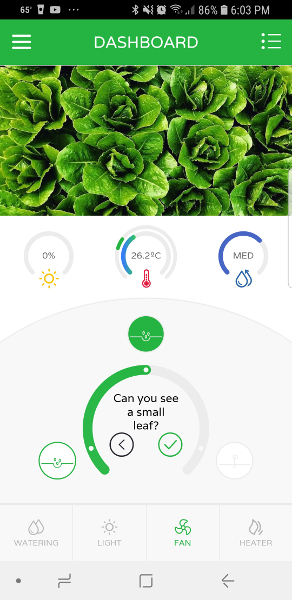 A screenshot of the Niwa app, asking about growth progress.